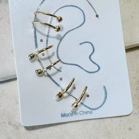 Unbranded 2 Pack Silver + Gold Ear Cuff Clip Wrap Earring Set No Piercing Right Ear