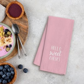 WFSM Hello Sweet Cheeks Decorative Hand Towels for Bathroom 16x24 - Funny Bathroom Hand Towels, Funny Bathroom Decor, Hello Sweet Cheeks Bathroom Decor, Funny Bathroom Gifts(Pink)