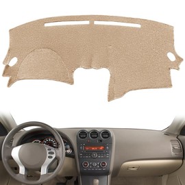 Yiz Dashboard Cover Dash Cover Mat Pad Custom Fit for Nissan Altima 2007 2008 2009 2010 2011 2012, Altima Coupe 07-12,Altima Suede 07-12 (Beige) Y29