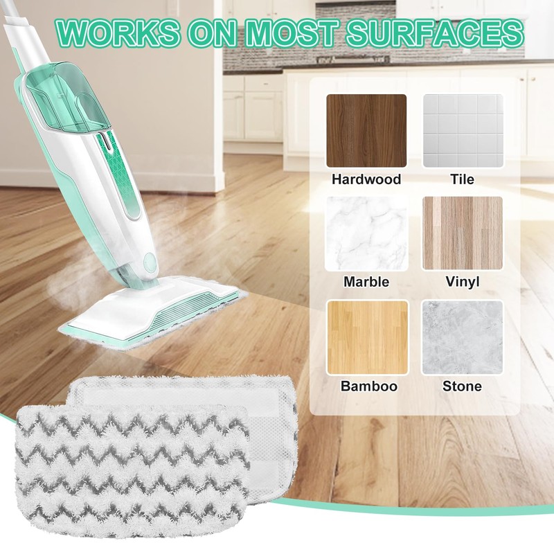 GFRED 8 Pack Microfiber Steam Mop Replacement Pads for Shark