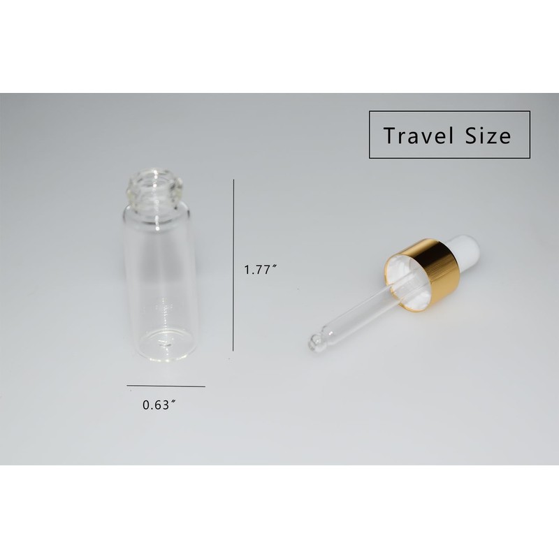 Hustar Small Dropper Bottle, 10pcs 5ml Mini Sample Dropper Bottles