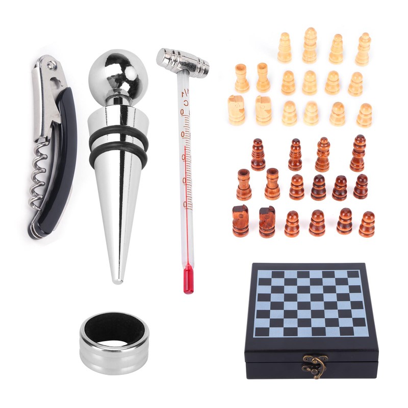 Stainless Steel Wine Opener Set with Thermometer Wine Corkscrew Present