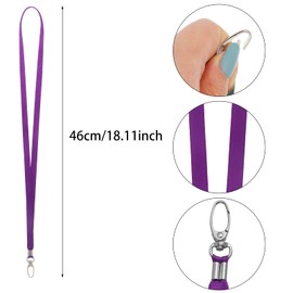 Popuppe Pack of 10 Lanyards, Nylon Lanyards, Beautiful Neck Strap, Colourful Lanyard with Rotating Metal Clip for ID Cards, colour