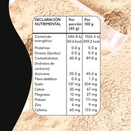 QUENUT - Hydro-Fuel Carbohidratos Simples en Polvo, 675g (15 Porciones) - Electrolitos y Cafeína, Suplemento Alimenticio para Energía Instantánea (Jamaica)