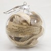 OKEA Pearlized Glass Ornament with Rescued Antiqued Bible Pieces Blessed