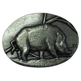 BELTINGER Belt Buckle Wedge 4.0 cm | Buckle Interchangeable Buckle Belt Buckle 40 mm Solid | for Hunting Outfit | Interchangeable Belt up to 4 cm, Antique silver