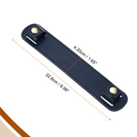 sourcing map 1 Pcs 8.98x1.65 Inch Leather Shoulder Strap Pad, Detachable Non-Slip Strap Covers for Tote Bags Backpacks Handbags, Dark Blue