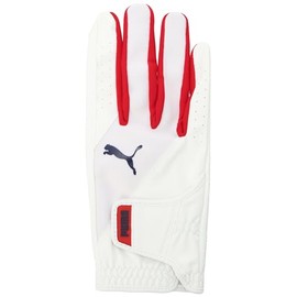 PUMA Golf Gloves WWP Grip Gloves (Right Hand) Men's, bright white/puma red/navy blazer, 22