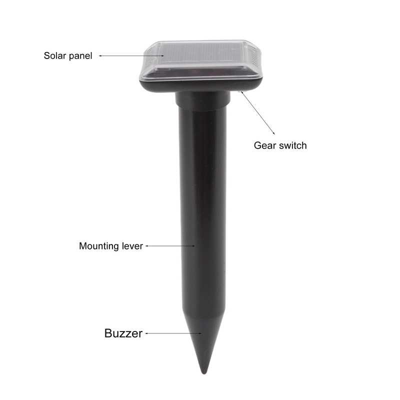 Ultrasound Snake Repeller Mini Solar Powered 360 Degree Buzzer Waterproof