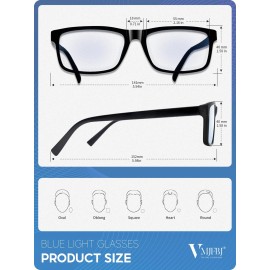 VMJFBJ Blue Light Blocking Glasses For Men/Women Anti-Fatigue Computer Monitor Gaming I