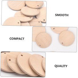 OHPHCALL 100pcs DIY Jewelry Wood Chip Tags Round Wooden Discs for DIY Crafts Earrings Necklaces Decorative