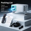 WOLFANG Mini Projector, Home Cinema Projector for Bedroom, Portable 1080P