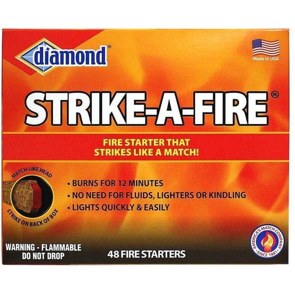 Diamond "Strike a Fire" Fire Starter Kit, 48 count/box - 2 box package.