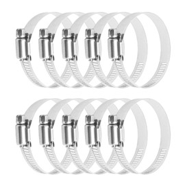 EATAKWARD 10 Pcs Large Hose Clamps, Adjustable Diameter 1 13/16-2 3/4 Inch/46-70 MM Duct Clamp for Water Fuel Air Hose, Dryer Vent Hose