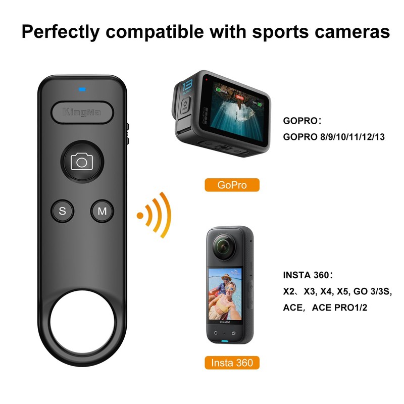 Wireless Go Pro 11 Insta360 Remote, Compatible with Insta360 ACE/ACE