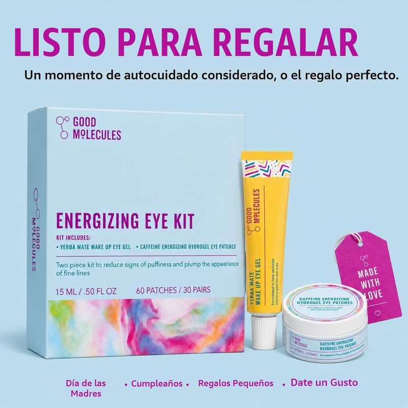 Good Molecules Kit Energizante para Ojos – Parches de Caféina