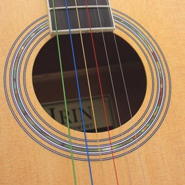 Guitar Strings, 6 Guitar Strings Replacement Steel String, Good Feeling High Glossiness Full Tone Environmental Guitar Strings Colored Nylon Copper Alloy Classic Folk Acoustic