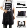 CENWA Chef Gift Skinny Cook Aprons with Pockets Never Trust