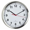 TFA Dostmann Radio-controlled wall clock with low-noise sweep movement, Stainless