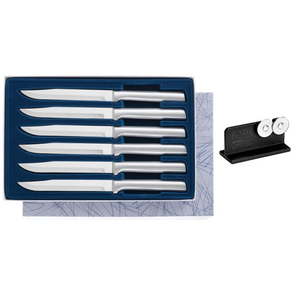 Rada 6 Steak Knives Set Plus R119 Knife Sharpener