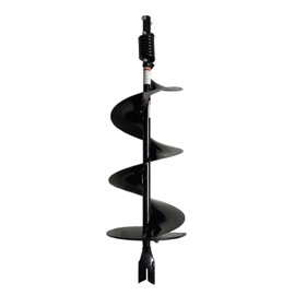 GardenTrax Earth Auger Spiral Drill Bit 10” x 36”, Post Hole Digger with 7/8" Drive Drill