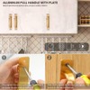 Gold Solid Metal Door Handle Handles with Plates and Screws