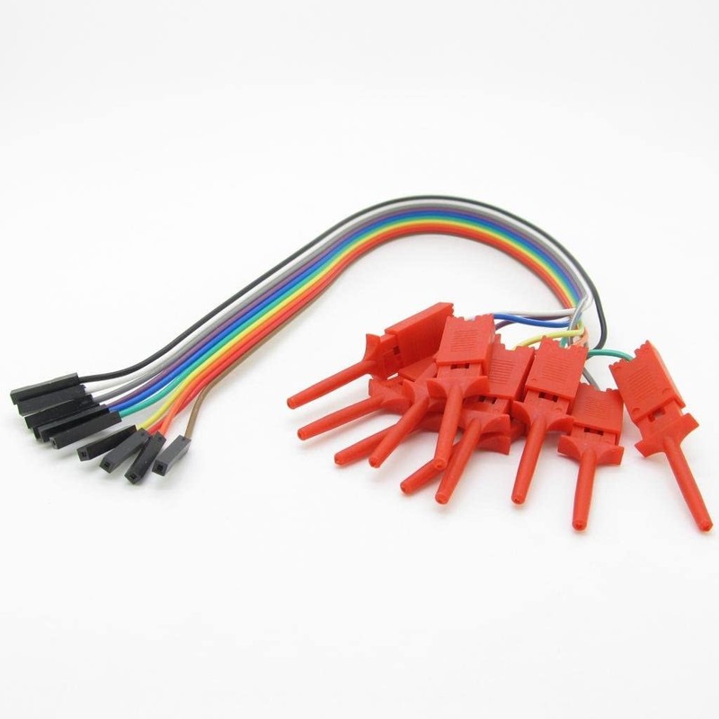 Pxyelec Test Hook Clip, 10 in 1 Logic Analyzer Cable