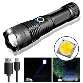 GEARGADGET Super-Bright  90000LM LED Tactical Flashlight With Rechargeable Battery