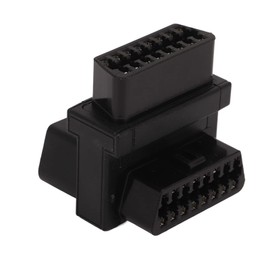 Alomejor 16 Pin OBD Adaptador OBD2 Splitter OBDII Conector 1 a 2 Puertos Extensor con Material ABS para Herramientas de Diagnóstico Escáneres GPS WiFi