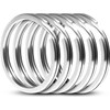10 Pcs Round Key Rings 25 mm Stainless Steel Round