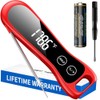 Meat Thermometer Digital with Backlight Large Display, IP67 Waterproof Instant