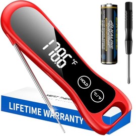 Meat Thermometer Digital with Backlight Large Display, IP67 Waterproof Instant Read Food Thermometer for Cooking,Candy, Kitchen, BBQ, Essential Kitche
