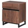 WAMPAT Modern End Table with 1 Drawer & 1 Storage