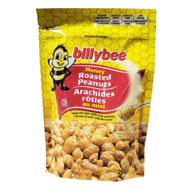 McCormick Billy Bee Honey Roasted Gourmet Peanuts, 250g/8.75 oz.