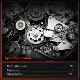 Frankberg 1x Serpentine Belt Diesel/Petrol Compatible with Golf III 1H1 Golf III Cabriolet 1E7 Golf III Variant 1H5 Golf IV Cabriolet 1E7 Polo Classic 6V2 Replace# 036145933AC