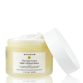 Naturium Manteca Corporal Batida Multiaceite Glow Getter, Crema Reafirmante Y Humectante Corporal Con Manteca De Karité, 7,7 Fl Oz 7,7 Onzas Líquidas (Paquete De 1)