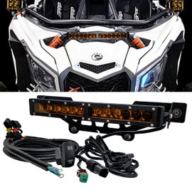 OZ-USA Shock Tower Bracket Amber LED Light Bar Kit with Power Busbar Wire Harness Compatible with 2017-2024 Can-Am Maverick X3 RS Turbo RR
