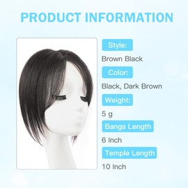 Fringe Hairpiece, Clip-In Fringe, Hairpiece, Real Hair Clip in Bangs with Clip, Hair Topper, Real Hair Fringe Bangs for Women, Pony Extension, Real Hair for Women