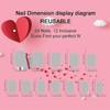 Glossy White Gradient Medium Square Fake Nails Valentines Press on