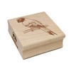Sun Conure Parrot on a Branch Square Rubber Stamp for