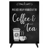 Please Help Yourself To Coffee & Tea Sign/Notice - Freestanding