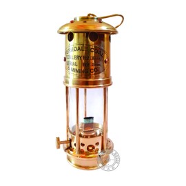 100% Working Brass 7" Miner Lamp Antique Maritime Ship Boat Oil Lantern Home Decor Gift