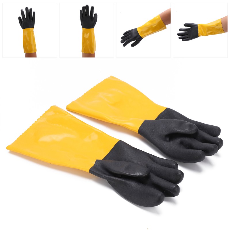 PVC Coated Protective Gloves Lengthening Seamless Wear Resistance Gloves for