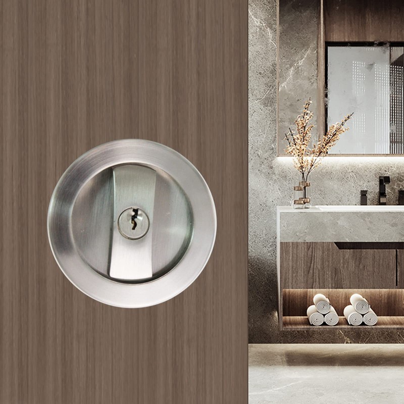CCJH Invisible Sliding Barn Wood Door Pocket Door Handle Lock