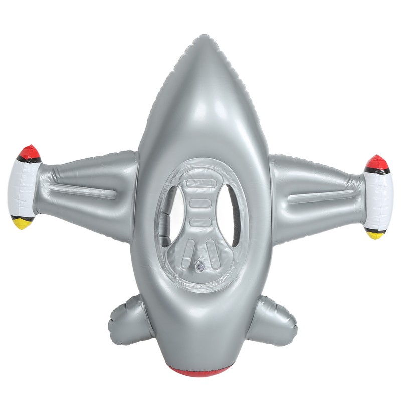 Inflatable Airplane Swimming Ring Inflated Plane Swim Float Seat with