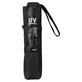 Wpc. 801-18912-102 Parasol Folding Umbrella, Light Shielding Minimum, Basic Parasol, Black, 100% Light Shield, UPF 50+, Rain or Rain, Ribs, 21.7 inches (55 cm), Women's, Men's, Simple, Compact, Work