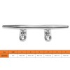 Boat Cleat Open Base Heavy Duty 316 Stainless Steel Boat