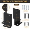 Cskunxia 8Pcs Anchor Base, Black Powder-Coated Brackets, Heavy Duty Wood