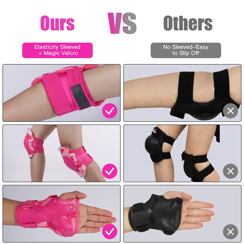 3 in 1 Kids Protective Gear Set Knee Pads Elbow