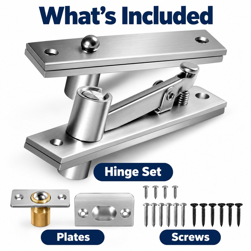 Heavy Duty Door Pivot Hinges – 200 LB Concealed 360°